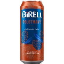 Nealkoholické pivo Birell - polotmavé, 24x 0,5 l, plech