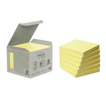 Samolepící bloček recyklovaný Post-it - 76 x 76 mm, žlutý, 6 x 100 lístků