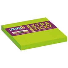 Samolepicí bloček Stick'n by Hopax EXTRA STICKY - 76 x 76 mm, neonově zelený, 90 lístků