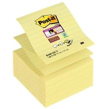 Z-bločky Post-it Super Sticky - 101 × 101 mm, světle žluté, linkované, 5 ks