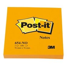 Samolepící bloček Post-it® - 76 x 76 mm, dýňově oranžový, 6 x 100 lístků