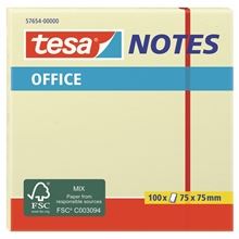 Samolepicí bloček Tesa - 75 × 75 mm, žlutý, 100 lístků