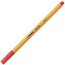 Liner STABILO point 88 - 0,4 mm, červený, 10 ks