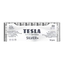 Alkalické baterie Tesla SILVER+ - 1,5V, LR6, typ AA, 10 ks