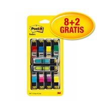 Samolepící záložky Post-it® - 11,9 x 43,2 mm, mix barev 8+2 ks