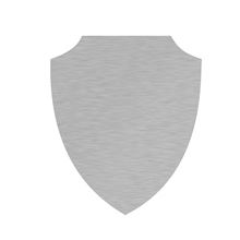 Hliníkový plech ve tvaru štítu 561 - 108 x 143 mm, polomatně stříbrný