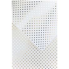 Ozdobný papír A4 Polka Dot - 190 g/m2, bílý/zlatý, 10 listů