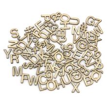 Dekorační dřevěné výřezy - abeceda a číslice, 13 mm, 86 ks