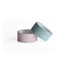 Designová lepicí páska - 15 mm x 3m, modrá a růžová, 2 ks