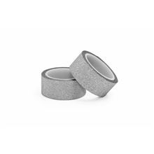 Designová lepicí páska - 15 mm x 3m, stříbrná, 2 ks