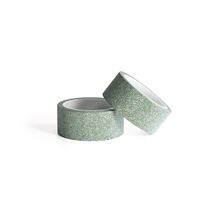 Designová lepicí páska - 15 mm x 3m, zelená, 2 ks