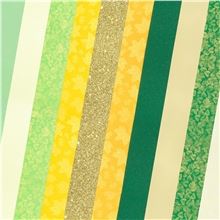 Ozdobný papír A4 Harmony of Green  - 220 - 250 g/m2, mix motivů, 10 ks