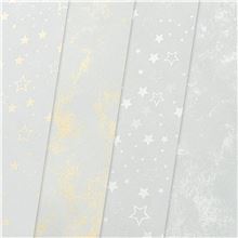 Ozdobný papír A4 Starshine - 200 g/m2, mix stříbrných motivů, 20 ks