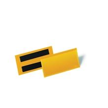 Logistické magnetické kapsy na etikety - 100 x 38 mm, žluté, 50 ks