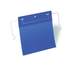 Závěsné kapsy s drátěným úchytem - A5, na šířku, modrá, 50 ks