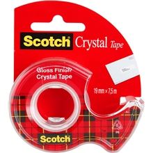 Lepicí páska Scotch Crystal Clear s odvíječem