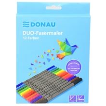 Oboustranné fixy Donau - sada 12 barev