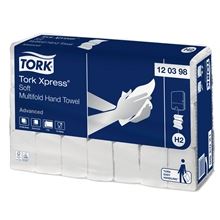 Skládané papírové ručníky Tork Xpress - H2, 2vrstvé, bílý recykl, 21x180 ks