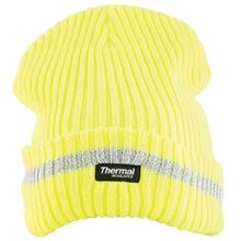 Čepice zimní pletená+fleece hi-viz SPARK - žlutá