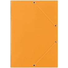 Kartonové desky s chlopněmi a gumičkou Donau - A4, oranžové