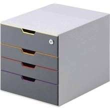 Zásuvkový box VARICOLOR 4 - 4 barevných zásuvek, šedý