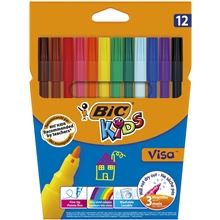 Dětské fixy Bic VISA - sada 12 barev