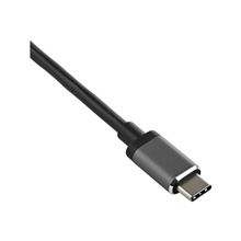 Video adaptér StarTech USB-C Multiport Video Adapter to HDMI/DP - vícekanálový, délka 25cm, šedý