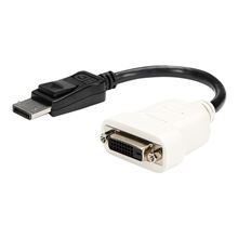 Video převodníkový kabel StarTech DisplayPort to DVI Video Converter - délka 24cm, černo bílý