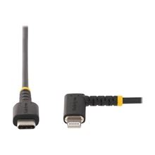 Datový a nabíjecí kabel StarTech USB-C to Lightning Cable Angled - délka 1m, pravouhlý dizajn, černý