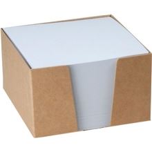 Poznámkový bloček v kartonové krabičce - nelepený, 9,5 x 9,5 x 5 cm, mix barev