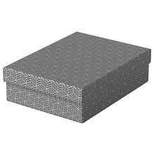 Úložné a dárkové krabice Esselte Home - střední, nízké, šedé, 3 ks