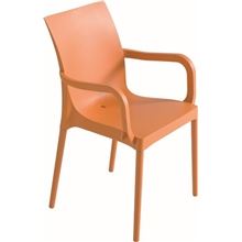 Jídelní židle Eset - s područkami, oranžová