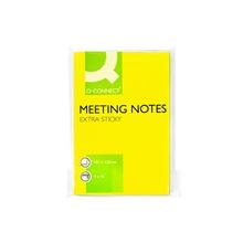 Samolepicí bloček Q-connect Meeting Notes - 150 x 101 mm, neonový, 4 ks