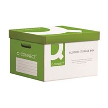 Archivační krabice Q-Connect - bílozelená, s víkem, 51,5 x 30,5 x 35 cm