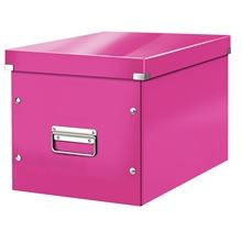 Krabice Click & Store Leitz WOW - čtvercová, růžová