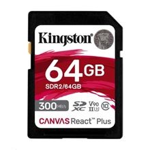 Kingston 64GB Canvas React Plus SDHC