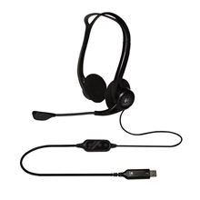 Logitech sluchátka s mikrofonem PC 960 Stereo headset, USB