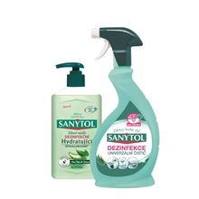Sada Sanytol čisticí prostředek univerzální 500 ml a tekuté mýdlo hydratující 250 ml