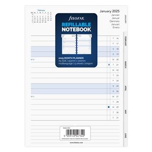 Plánovací kalendář do Filofax Notebook, měsíční A5