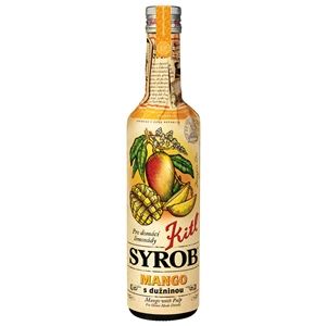 Mangový syrob Kitl, lahodný sirup vyrobený z mangové šťávy a dužniny, obsahující vysoký podíl ovocné složky a je neodolatelně šťavnatý