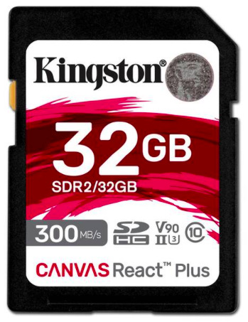 Paměťová karta Kingston Canvas React Plus 32GB SDHC UHS-II (300R/260W) (SDR2/32GB) - obrázek č. 1