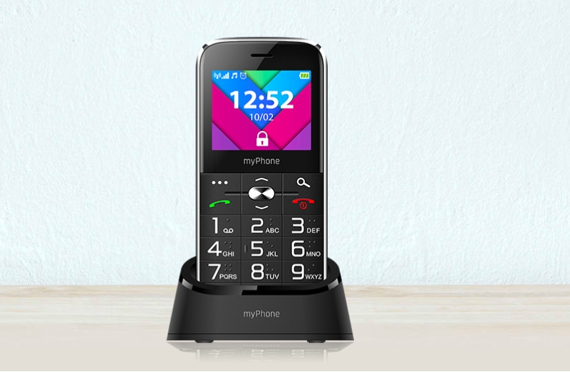 Mobilní telefon myPhone Halo C Senior s nabíjecím stojánkem (TELMYSHALOCBK) černý - obrázek č. 4