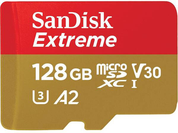 Paměťová karta SanDisk Micro SDXC Extreme 128GB UHS-I U3 (190R/90W) + adapter (SDSQXAA-128G-GN6MA) - obrázek č. 1
