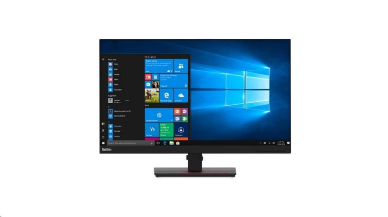 LENOVO LCD T27q-20 - 27''',IPS,matný,16:09,2560x1440,178/178,4ms,350cd/m2;1000:1,HDMI,DP,USB Hub,VESA,Pivot - obrázek č. 0