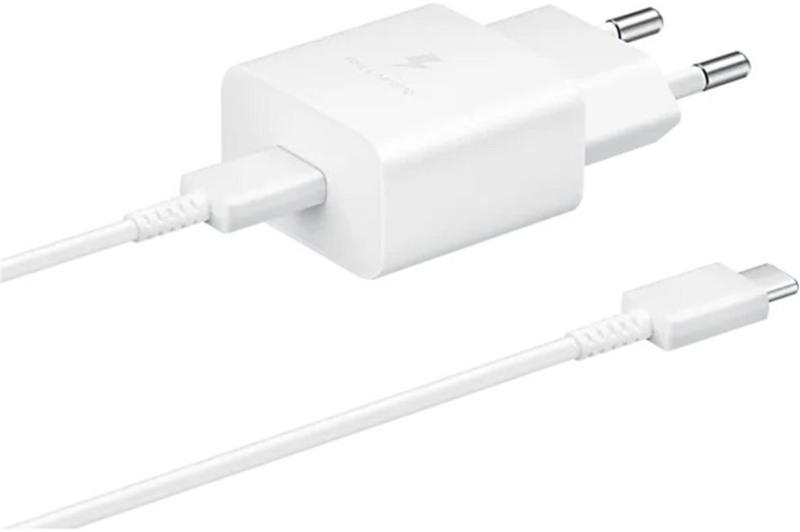 Samsung síťová nabíječka USB-C, 15W, bílá + USB-C kabel, 1m - obrázek č. 0