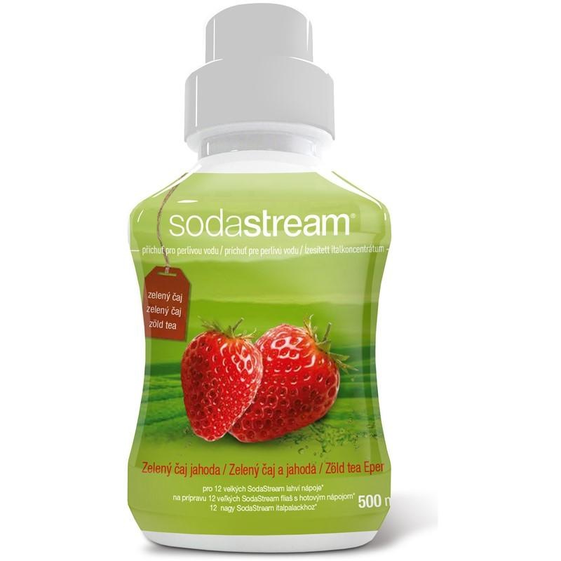Příchuť pro perlivou vodu SodaStream Zelený čaj-jahoda 500 ml - obrázek č. 1