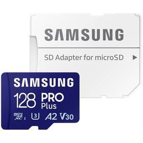 Paměťová karta Samsung Micro SDXC PRO Plus 128GB UHS-I U3 (180R/130W + SD adapter (MB-MD128SA/EU) - obrázek č. 0