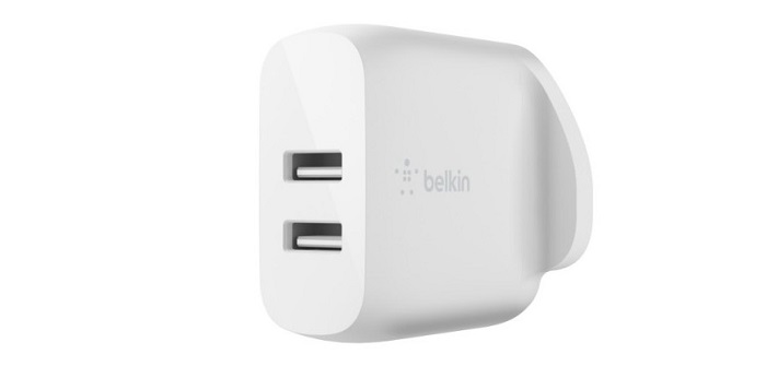 Belkin síťová nabíječka 2xUSB-A, 24W, bílá + kabel USB-C - USB-A - obrázek č. 0