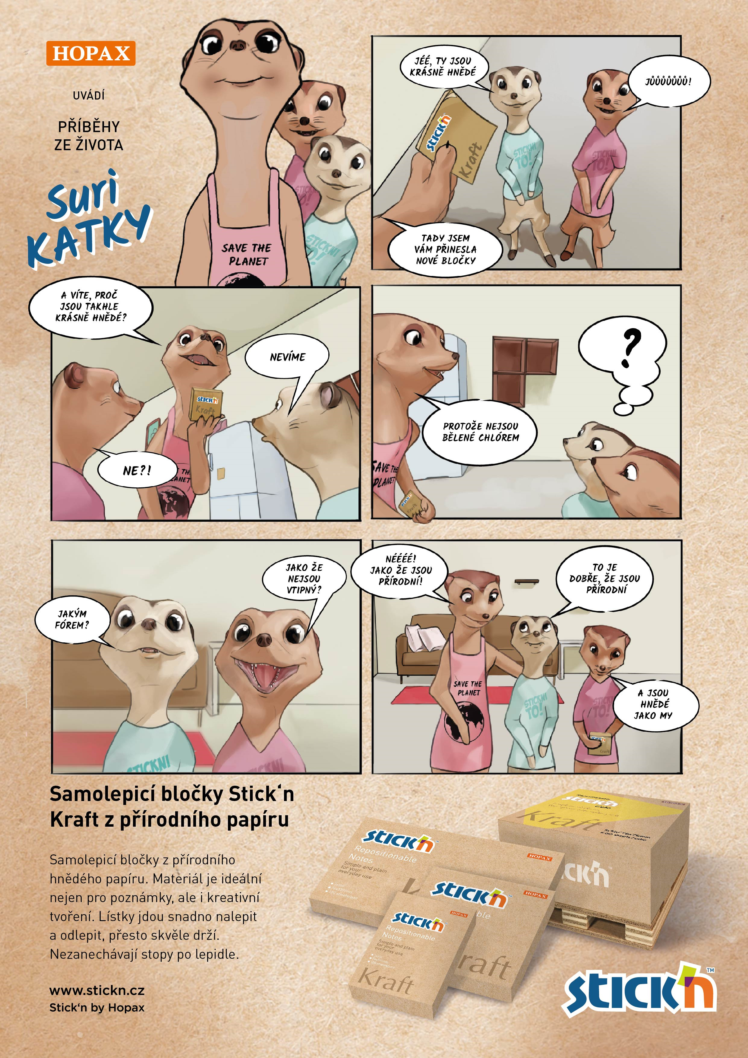 Bločky Kraft Stickin - komiks
