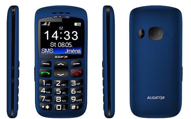 Aligator A670 Senior, modrá + nabíjecí stojánek - obrázek č. 0